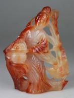 Beeldhouwwerk - Beeldje - Kwanyin - Agaat, Carneool - China