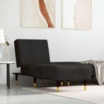 vidaXL Chaise longue fluweel zwart, Verzenden, Nieuw