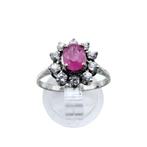 Zonder Minimumprijs - 3-delige sieradenset Zilver - Robijn, Sieraden, Tassen en Uiterlijk, Antieke sieraden