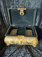 Sieradendoos - Verguld messing - Goudvergulde juwelenbox, Antiek en Kunst