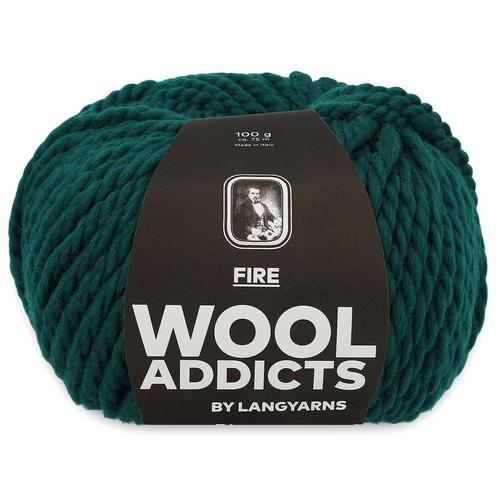 WoolAddicts Fire - 18 donkergroen - Merinowol Garen, Hobby en Vrije tijd, Breien en Haken, Ophalen of Verzenden