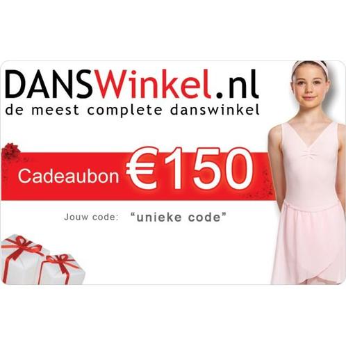 cadeaubon 150 Euro, Sport en Fitness, Ballet, Verzenden