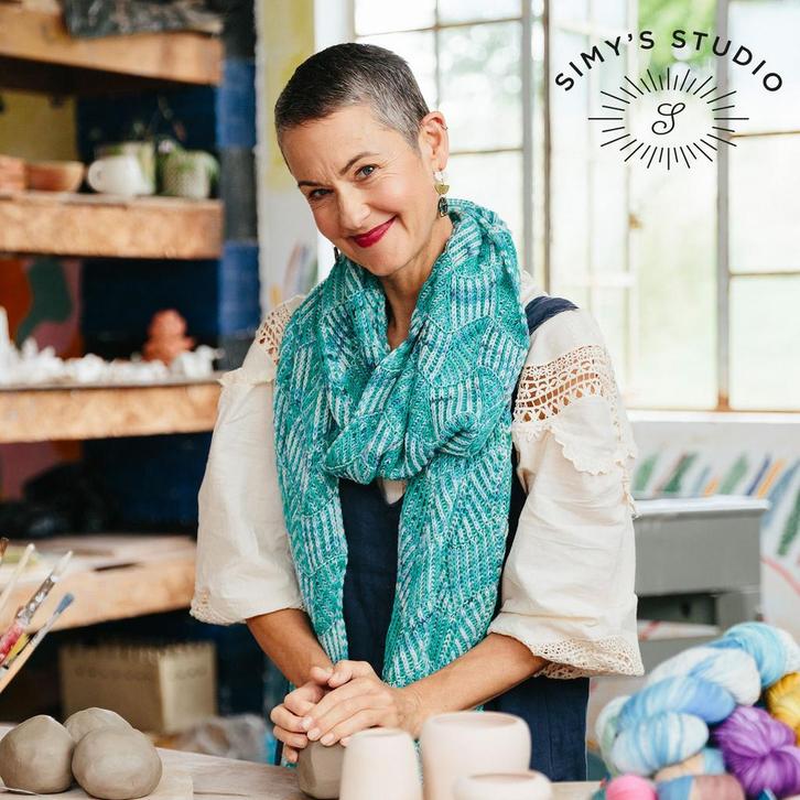 Whitecaps Wrap Gebreide Sjaal/Omslagdoek, Yiitcan Vatanse, Hobby en Vrije tijd, Breien en Haken, Ophalen of Verzenden