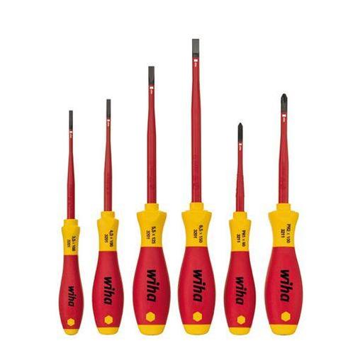 Set geisoleerde schroevendraaiers Wiha slimfix 6-delig, Doe-het-zelf en Verbouw, Elektra en Kabels, Nieuw, Ophalen of Verzenden