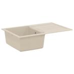 vidaXL Wasbak Beige 780 x 500 mm 80% Kwarts en 20% Hars, Verzenden, Nieuw