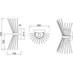 LED Wandlamp - Trion Drado - E14 Fitting - 2-lichts - Rond -, Huis en Inrichting, Lampen | Wandlampen, Ophalen of Verzenden, Nieuw
