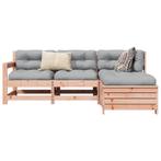 vidaXL 4-delige Loungeset massief douglas vurenhout, Verzenden, Nieuw, Loungeset