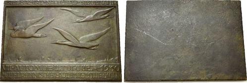 Einseitige Bronze-gussplakette 1930 Koeln-stadt medaille, Postzegels en Munten, Penningen en Medailles, Verzenden