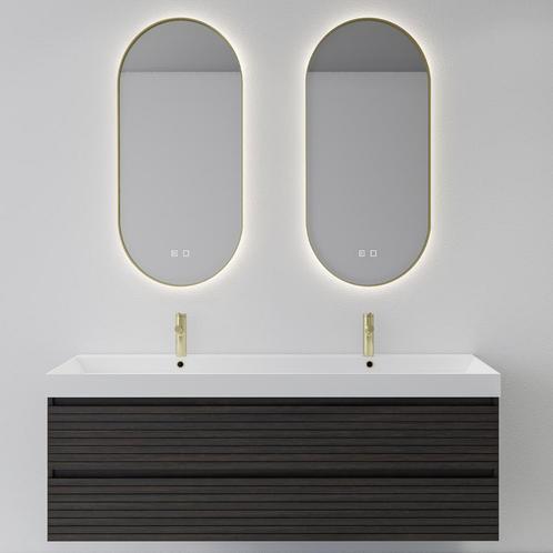 Spiegelcombinatie BWS 2x Thyreos 40x100cm Ovaal Met Rand Mat, Doe-het-zelf en Verbouw, Sanitair, Bad, Nieuw, Ophalen of Verzenden