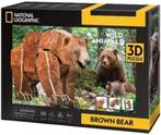 3D Puzzel - National Geographic Bruine Beer (88 stukjes) |, Hobby en Vrije tijd, Denksport en Puzzels, Verzenden, Nieuw