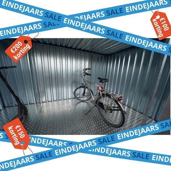 Fietsenbergingen | DEMONATBELE CONTAINER | BESTEL NU SNEL!!, Tuin en Terras, Bergingen en Tuinkasten, Fietsenberging, Nieuw, Metaal