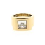 18 Krt. Gouden Happy Diamonds ring met diamant; 0,12 ct...., Gebruikt, Overige kleuren, Ophalen of Verzenden, 17 tot 18