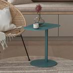 [en.casa] Bijzettafel Nastätten 50x50x38 cm blauw mat, Huis en Inrichting, Tafels | Bijzettafels, Verzenden, Nieuw