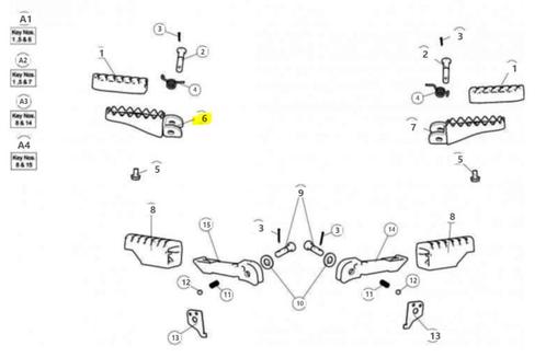 Royal Enfield RIDER FOOTREST ASSY-LH - 587019F Scram 411, Motoren, Onderdelen | Merk-onafhankelijk, Nieuw, Verzenden