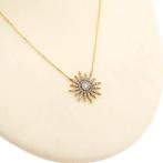 Gouden anker schakel ketting met vaste hanger; Starlight..., Sieraden, Tassen en Uiterlijk, Kettingen, Gebruikt, Overige kleuren