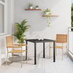 vidaXL Stapelbare Ligstoelen - Set van 2 in Beige Poly, Tuin en Terras, Tuinstoelen, Verzenden, Nieuw, Rotan