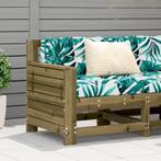 vidaXL Tuinbank met armleuning 69x62x70,5 cm geïmpregneerd, Verzenden, Nieuw