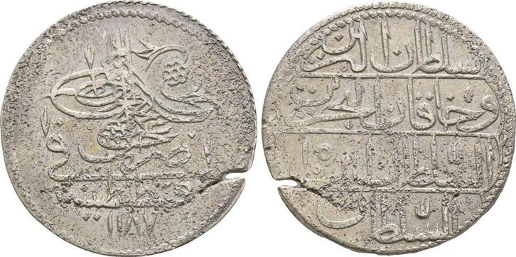 Piaster Ah 1187 Jahr 15 = 1788 Tuerkei: Abdul Hamid I, 17..., Postzegels en Munten, Munten | Europa | Niet-Euromunten, Verzenden