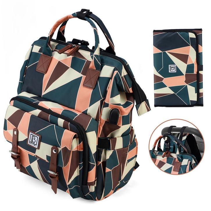 Brisby Overzichtelijke Luiertas – Verzorgingstas SET - ABSTR, Kinderen en Baby's, Luiertassen, Rugzak, Nieuw, Ophalen of Verzenden