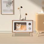 Houten Kattenhuis TV-Vorm – Stevig Kattenbed met Gaten, Verzenden, Nieuw