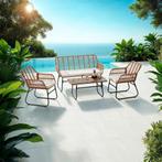 Wicker zitgroep Molfetta XL voor 4 personen - natuur, Verzenden, Nieuw