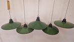 Zwstaw 5 emaliowanych lamp. - Plafondlamp (5) - Emaille,