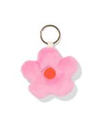 HEMA Sleutelhanger 7.5cm bloem roze oranje, Diversen, Agenda's, Verzenden, Nieuw