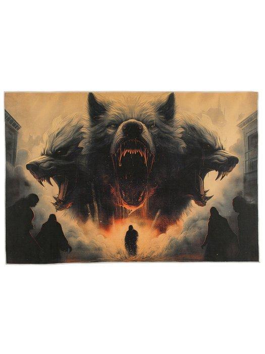 Divina Commedia - Uniek stuk – Cerberus – De Wachter van de, Antiek en Kunst, Antiek | Kleden en Textiel