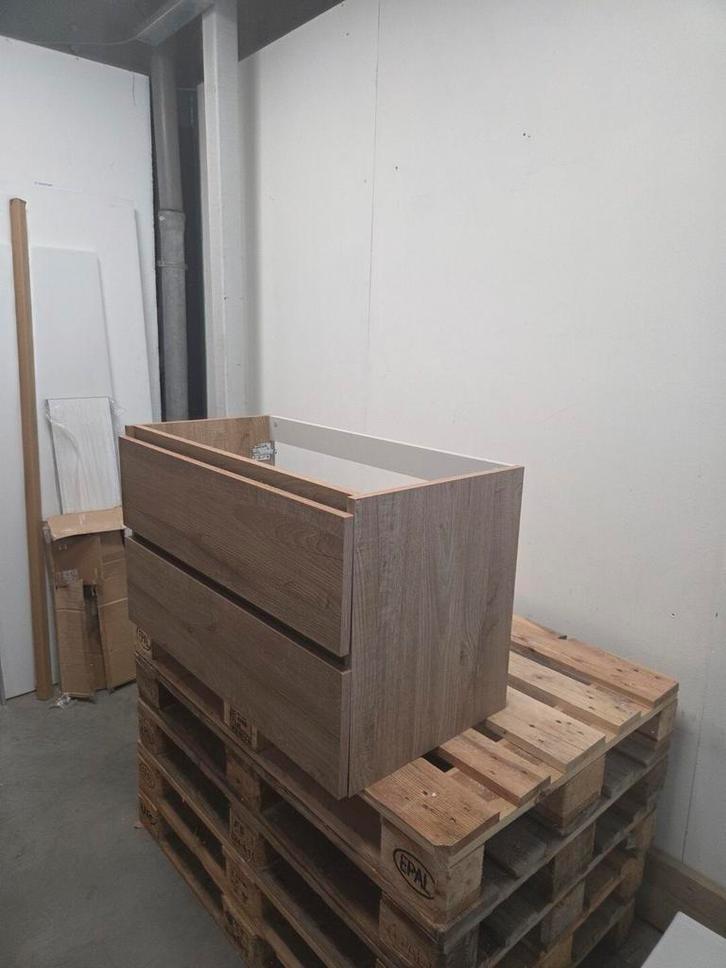 INK Wastafelonderkast - 90 x 45 x 52 cm - 2 lades -, Doe-het-zelf en Verbouw, Sanitair, Bad, Nieuw, Ophalen of Verzenden