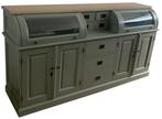 Dressoir Engels groen Bastiaan met eiken bovenblad 200cm, Huis en Inrichting, Kasten | Buffetkasten, Ophalen of Verzenden, Nieuw