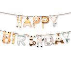 Ballonnen en slinger set Happy Birthday Jungle Fun 19-delig, Verzenden, Nieuw, Versiering, Verjaardag