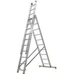 Maxall Reform Ladder 3-delig recht 4,75m met stabiliteits..., Doe-het-zelf en Verbouw, Ladders en Trappen, Ophalen of Verzenden