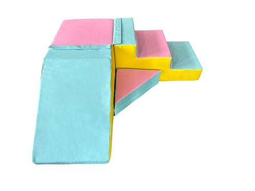 Schuimglijbaan - 40 cm hoog - roze, blauw, geel (pastel), Kinderen en Baby's, Speelgoed | Overig, Nieuw, Ophalen of Verzenden