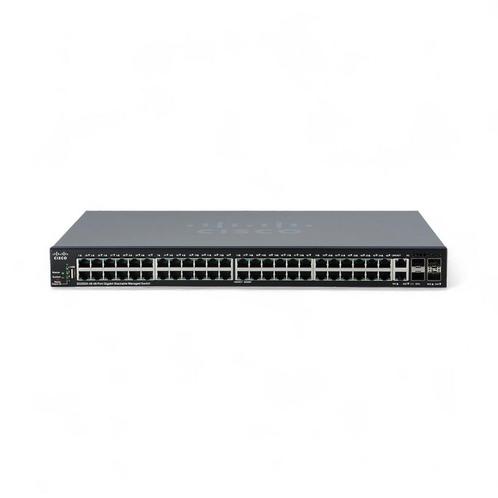 Cisco SG350X - 48x 1Gb BASE-T Port, 2x 10Gb SFP+ Port, POE+,, Computers en Software, Netwerk switches, Refurbished, Ophalen of Verzenden