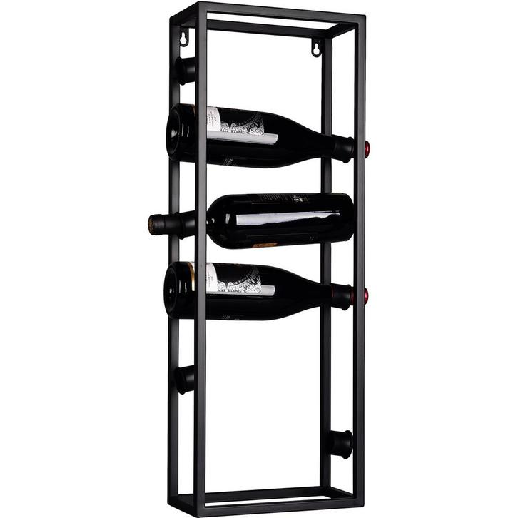 Wijnrek - Trion Anim - 6 Flessen - Mat Zwart, Huis en Inrichting, Woonaccessoires | Wijnrekken, Nieuw, Metaal, Ophalen of Verzenden