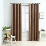 Beige Fluweel Gordijnen 140x245 - Retourdeal! 35% Korting, Ophalen of Verzenden, Nieuw