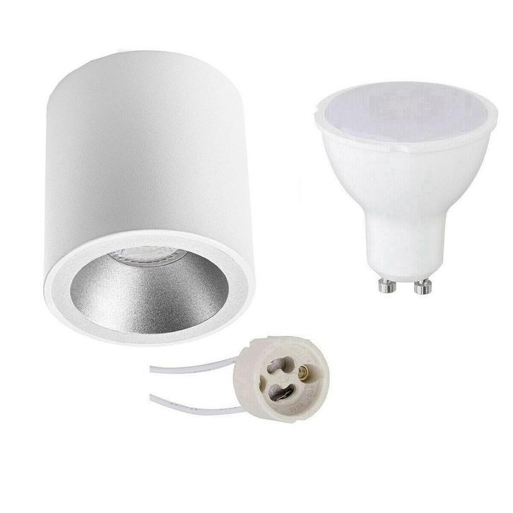 Voordeelset Opbouwspot Set - Pragmi Cliron Pro - GU10, Huis en Inrichting, Lampen | Spots, Plafondspot of Wandspot, Nieuw, Led