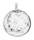 Zilveren Agaat Dendriet XL rond ketting hanger, Verzenden, Nieuw