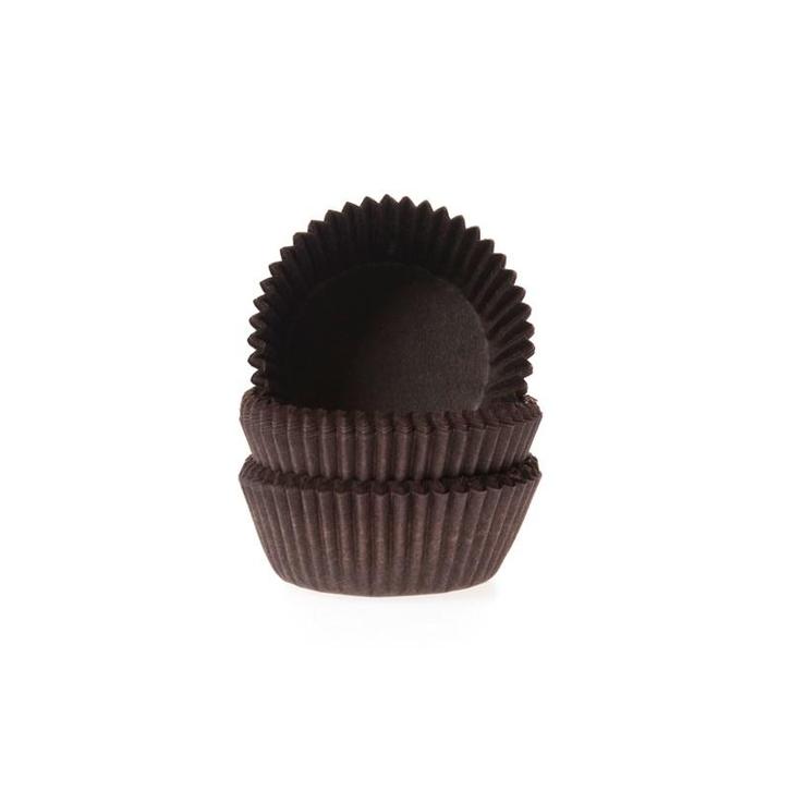 Cupcake Vormpjes HoM Bruin Petitfour 25x19mm. 100st., Hobby en Vrije tijd, Taarten en Cupcakes maken, Nieuw, Verzenden