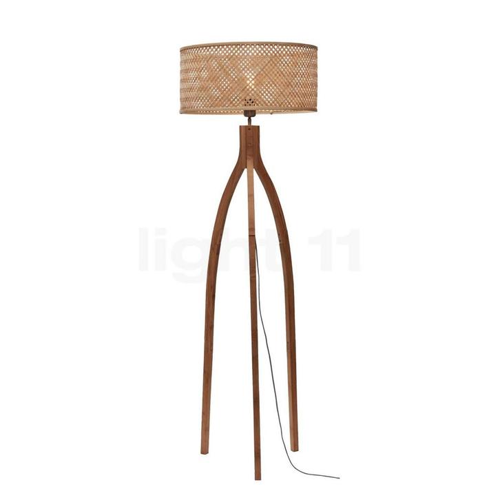 Good & Mojo Java Vloerlamp met Voet - driepoot, natuur, Huis en Inrichting, Lampen | Vloerlampen, Nieuw, Verzenden
