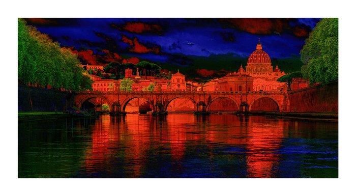 Gabor Helyes - Ponte SantAngelo, Rome No.17619, Antiek en Kunst, Kunst | Designobjecten