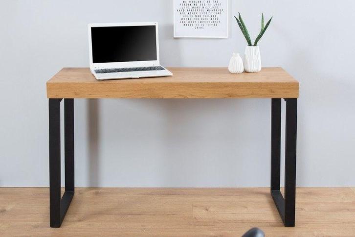 Design console OAK DESK 120cm eiken vintage metalen frame, Huis en Inrichting, Bureaus, Ophalen of Verzenden