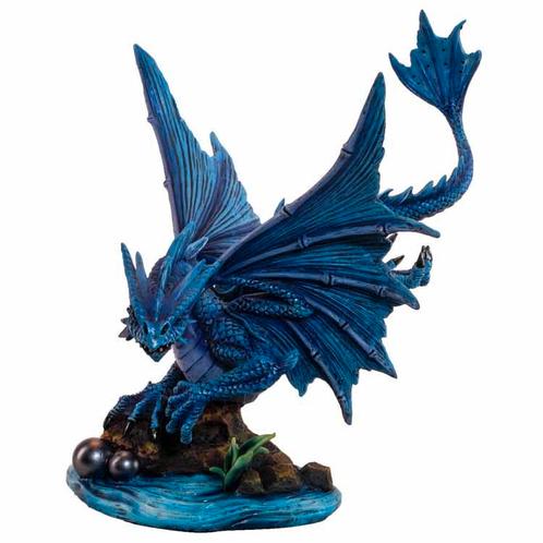 Beeld Waterdraak - Water Dragon - Blauw Anne Stokes - Fantas, Verzamelen, Beelden en Beeldjes, Nieuw, Ophalen of Verzenden