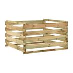 vidaXL Tuincompostbak gelat 120x120x70 cm geïmpregneerd, Verzenden, Nieuw
