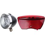 Ikzilight Retro fietsverlichtingsset - 3x LED koplamp en..., Ophalen of Verzenden, Nieuw