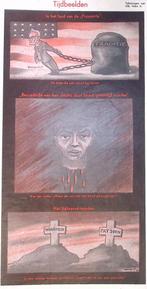 Amerika, Van der Lubbe en Italië op spotprent (lijst optie), Antiek en Kunst, Verzenden