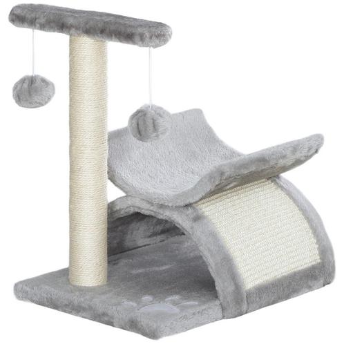 Krabpaal - Cat Tree Play Tree - met krabplank - lichtgrijs, Dieren en Toebehoren, Katten-accessoires, Nieuw, Ophalen of Verzenden