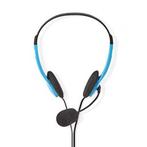 PC headset | Nedis (Microfoon, 2x Jack 3.5 mm, 2.0 m, Blauw), Verzenden, Nieuw