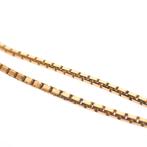 18 Krt. Gouden Venetiaanse schakel ketting | 40 cm, Goud, Gebruikt, Ophalen of Verzenden, Overige kleuren