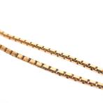 18 Krt. Gouden Venetiaanse schakel ketting | 40 cm, Sieraden, Tassen en Uiterlijk, Kettingen, Ophalen of Verzenden, Gebruikt, Overige kleuren